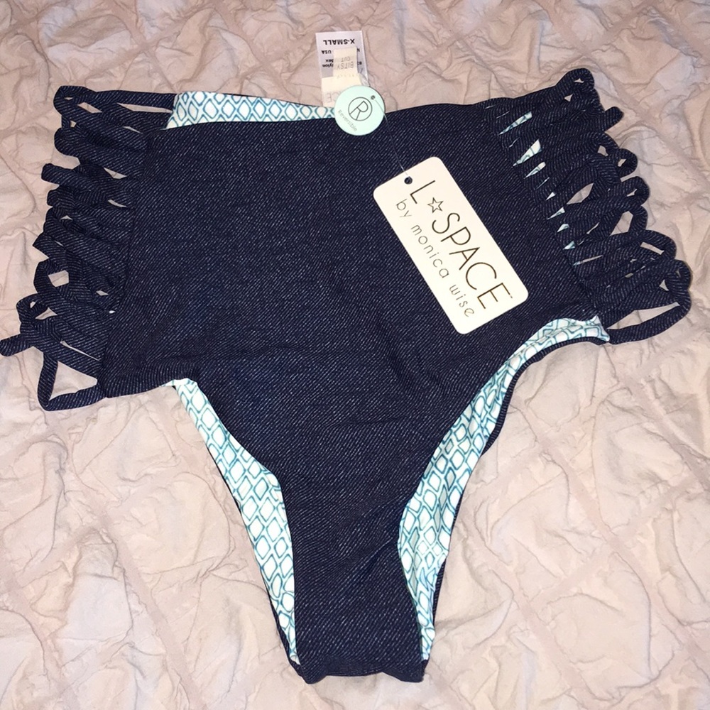 NWT L Space Tigress High Waist Bikini Bottoms XS